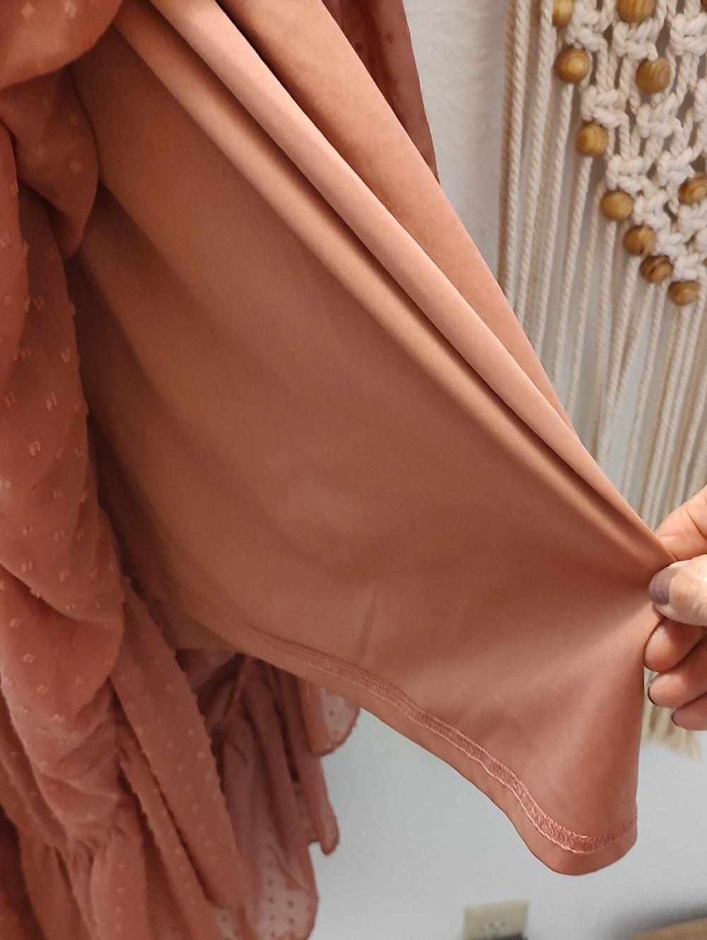 Rust Swiss Dot Tiered Maxi Dress - Baltic Born - Picture 4 of 4